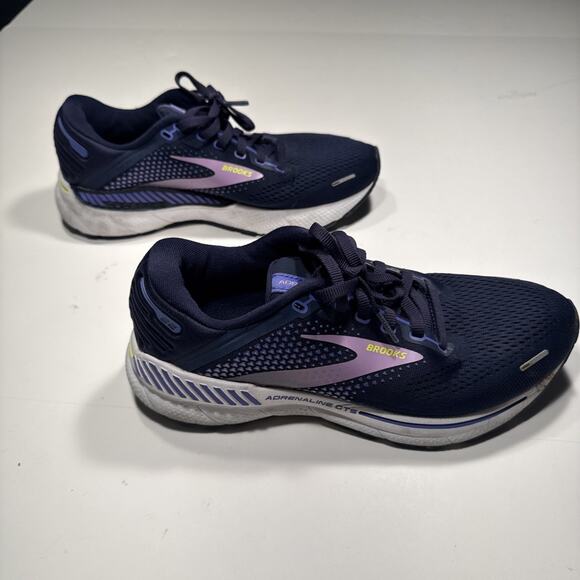 Brooks Adrenaline GTS 22 Womens Running Shoes Navy Purple Size 8 - Picture 5 of 8